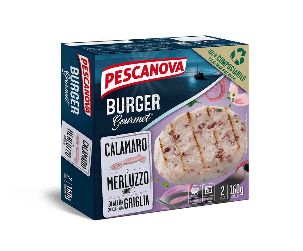 Imamgine di Burger Gourmet Calamaro e Merluzzo